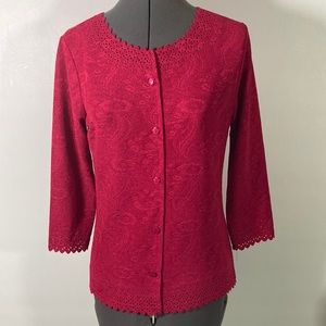 JB Pull Over Top Buttons & Cut Out Details Size PS